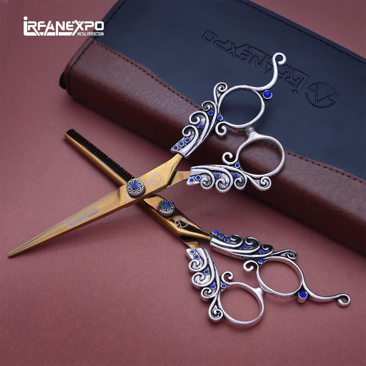 "Ornate Blue Accent Scissors"