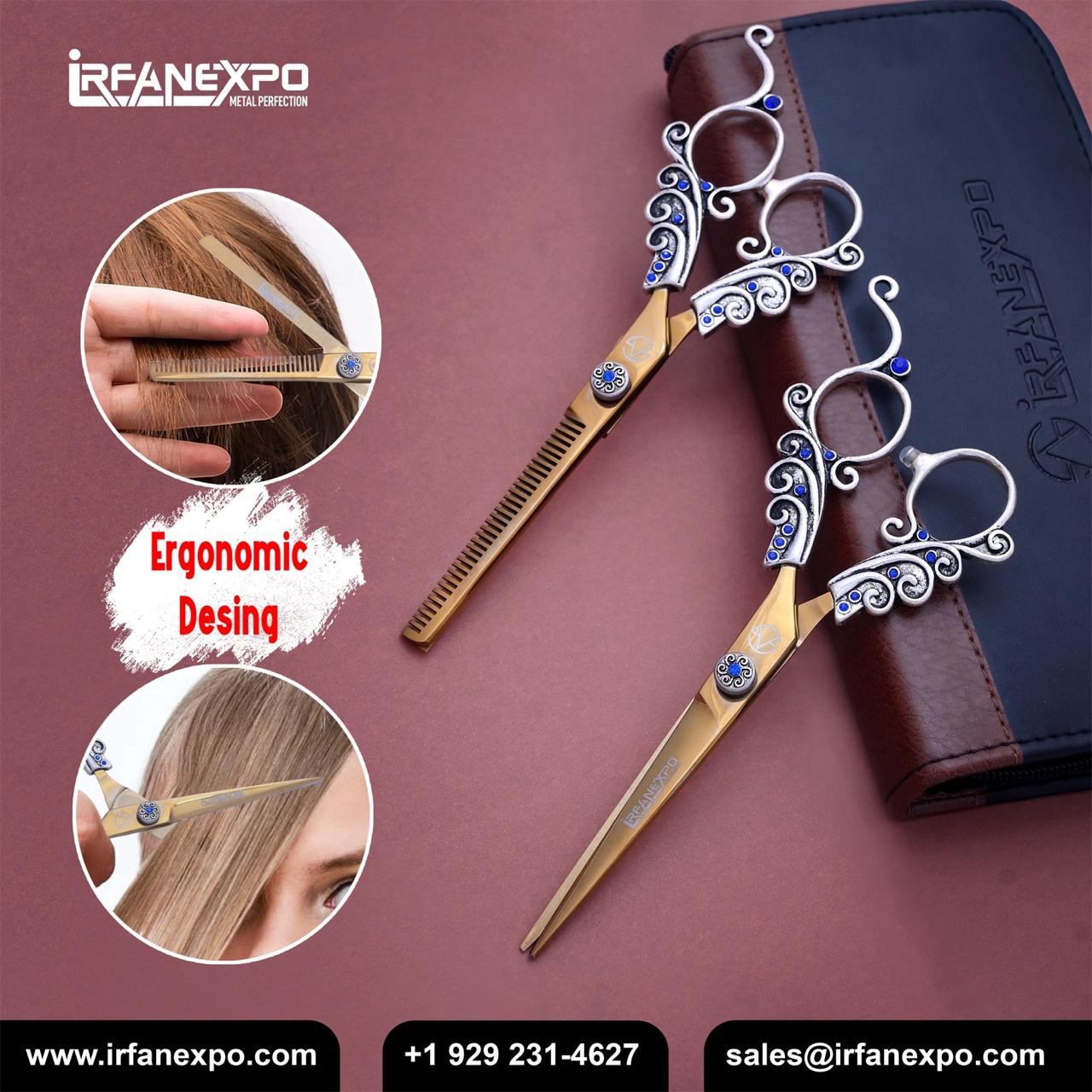 "Ornate Blue Accent Scissors"