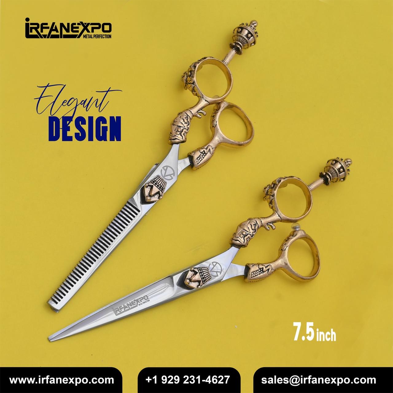 Crown Handle Barber Scissors Set